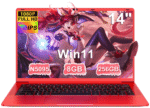 bvate 14-Zoll-Laptop-Computer, 8 GB DDR4, Quad-Core N5095 CPU Notebook Notebook