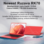 bvate 14-Zoll-Laptop-Computer, 8 GB DDR4, Quad-Core N5095 CPU Notebook Notebook – Bild 2