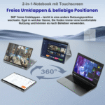MENGHU 2-in-1 Laptop Tablet EZbook Intel N95 Windows11 16GB RAM 640GB SSD Notebook – Bild 2