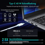 blackview 180° Drehung Hibook6 15,6" Intel N150 256/512GB Notebook – Bild 2