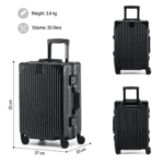 KOFA Handgepäckkoffer GENEVA, 55cm Alu-Rahmen & Polycarbonat-Hartschale, 4 Rollen, TSA Schloss – Bild 3