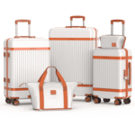 VALLSERO Trolleyset Hartschalen-Koffer set Rollkoffer, Reisekoffer, Handgepäck 4 Rollen, ABS-Material, TSA Zollschloss