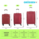 Crosstravel Kofferset Monterey, 4 Rollen, , Volumenerweiterung bei Größe M+L – Bild 2