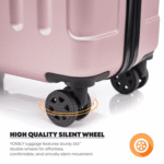 yonsly Hartschalen-Trolley Hartschalen-Koffer Trolley 360° Rollen, robuster Reisekoffer, 4 Rollen, mit Zahlenschloss, für Business und Urlaub 46/55/66/76 cm – Bild 4