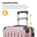 yonsly Hartschalen-Trolley Hartschalen-Koffer Trolley 360° Rollen, robuster Reisekoffer, 4 Rollen, mit Zahlenschloss, für Business und Urlaub 46/55/66/76 cm – Bild 5