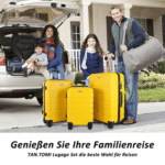 TAN.TOMI Handgepäckkoffer S/M/L/Set Koffer Hartschale Leicht Reisekoffer ABS Geräumig Haltbar, Trolley Handgepäck Große Kapazität – Bild 2