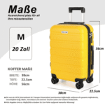 TAN.TOMI Handgepäckkoffer S/M/L/Set Koffer Hartschale Leicht Reisekoffer ABS Geräumig Haltbar, Trolley Handgepäck Große Kapazität – Bild 4
