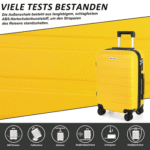 TAN.TOMI Handgepäckkoffer S/M/L/Set Koffer Hartschale Leicht Reisekoffer ABS Geräumig Haltbar, Trolley Handgepäck Große Kapazität – Bild 5