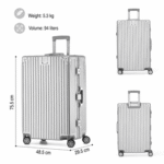KOFA Koffer ZURICH, 75cm Alu-Rahmen & Polycarbonat-Hartschale, 4 Rollen, TSA Schloss – Bild 3