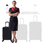 Flexot Hartschalen-Trolley F-3045 – Kofferset – ABS-Hartschale, 4 Rollen, Robuster und moderner Koffer mit vier 360° Rollen und Zahlenschloss – Bild 2