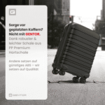 GENTOR Hartschalen-Trolley Koffer Reisekoffer Hartschalenkoffer Trolley Rollkoffer Handgepäck, 4 Rollen, PP Harteschalenkoffer & Reisekoffer – Bild 2