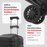GENTOR Hartschalen-Trolley Koffer Reisekoffer Hartschalenkoffer Trolley Rollkoffer Handgepäck, 4 Rollen, PP Harteschalenkoffer & Reisekoffer – Bild 5