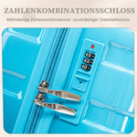 LVHOM Hartschalen-Trolley Handgepäck-Trolley & Koffer Set, 14"/20"/24"/28", leise Rädern für Tour, Geschäftstrip, Familienurlaub, längere Erkundungen, Flughafentransfers – Bild 5