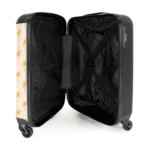 NoBoringSuitcases.com© Hartschalen-Trolley Beige mit gelben Palmen 55x35x20cm, 4 Rollen, Handgepäck Koffer & Trolleys, Luggage, Reisekoffer Frauen – Bild 4