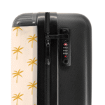 NoBoringSuitcases.com© Hartschalen-Trolley Beige mit gelben Palmen 55x35x20cm, 4 Rollen, Handgepäck Koffer & Trolleys, Luggage, Reisekoffer Frauen – Bild 5
