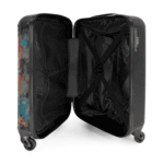 NoBoringSuitcases.com© Hartschalen-Trolley Mädchen mit herzförmigem Luftballon im Graffiti-Stil 55x35x20cm, 4 Rollen, Reisetasche mit Rollen, Koffer Handgepäck Flugzeug – Bild 4