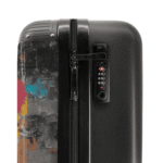 NoBoringSuitcases.com© Hartschalen-Trolley Mädchen mit herzförmigem Luftballon im Graffiti-Stil 55x35x20cm, 4 Rollen, Reisetasche mit Rollen, Koffer Handgepäck Flugzeug – Bild 5