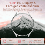 ANYSUN Fitness Tracker Uhr für Damen Herren mit Telefonfunktion Smartwatch HD Voll Touchscreen Fitness Tracker mit 120 Sport SpO2 Pulsuhr, Schlafmonitor Menstruationszyklus, Armbanduhr für iOS Android – Bild 2