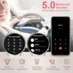 ANYSUN Fitness Tracker Uhr für Damen Herren mit Telefonfunktion Smartwatch HD Voll Touchscreen Fitness Tracker mit 120 Sport SpO2 Pulsuhr, Schlafmonitor Menstruationszyklus, Armbanduhr für iOS Android – Bild 3