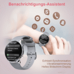 ANYSUN Fitness Tracker Uhr für Damen Herren mit Telefonfunktion Smartwatch HD Voll Touchscreen Fitness Tracker mit 120 Sport SpO2 Pulsuhr, Schlafmonitor Menstruationszyklus, Armbanduhr für iOS Android – Bild 4