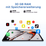 DOOGEE U11 Pro Android 16 Tablet mit Tastatur, Stift, Maus, Hülle, 11 Zoll Tablet – Bild 4