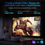 TABWEE T90 11" FHD Android 16 WiFi incl. Tastatur/Maus/Hülle Tablet – Bild 3