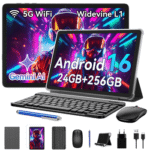 VekfulPC 10" Android 16 256GB mit Zubehör Tablet