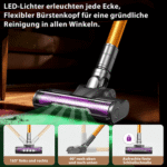 Grenintol Akku-Hand-und Stielstaubsauger 85000Pa Akku Staubsauger,Akku Handstaubsauger,Akkusauger Kabelloser, 500 W, beutellos, AkkuStaubsauger 500W,Handstaubsauger mit 4 Saugstufen,60 Min Laufzeit – Bild 5