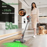 Adormii Akku-Hand-und Stielstaubsauger Akku Staubsauger,Staubsauger Kabellos 50kPa/50Min,GreenEye-Technologie, beutellos, Selbststehendes Design,Staubsauger für Tierhaare,Teppich und Hartboden – Bild 2