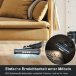 INSE Akku-Hand-und Stielstaubsauger Akku Staubsauger,Akku Handstaubsauger,55 Minuten Laufzeit, Akkusauger Kabelloser, 35KPa, 1,2L Große Staubbehälter,LED-Beleuchtung – Bild 3