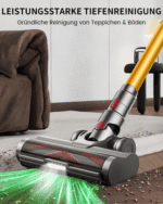 FOSMET Akku-Hand-und Stielstaubsauger Akku Staubsauger 80000Pa 750W 80min, 2,6L Staubbehälter, OLED Display, 750 W, 2.6L, Kabelloser Stabstaubsauger mit 11-Stufen-Filter, 50dB leise, für Böden – Bild 4