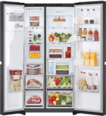 LG Side-by-Side GSLC41EPPE, 179 cm hoch, 91,3 cm breit, Total No Frost, LINEARCooling, Multi-Airflow, Integrierter Wassertank – Bild 4