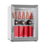 Klarstein Getränkekühlschrank Beersafe M, 54 cm hoch, 40.5 cm breit, Bierkühlschrank Getränkekühlschrank Flaschenkühlschrank mit Glastür