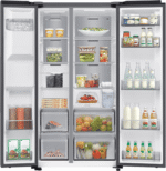 Samsung Side-by-Side RS70F65KETEF, 178 cm hoch, 91,2 cm breit, No Frost+, Al Energy Mode, Metal Cooling – Bild 3