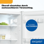 exquisit Vollraumkühlschrank KS5320-V-H-040E, 142.6 cm hoch, 54.4 cm breit, 242 Liter, 5 Glasablagen, 4Türablagen, 40 db, Türanschlag wechselbar – Bild 4