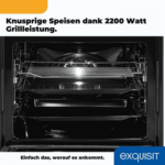 exquisit Einbau-Mikrowelle, Mikrowelle, Mikrowelle + Grill, Mikrowelle + Heißluft, Grill, Auftau-Programm, Mikrowelle + Grill + Umluft, Grill + Umluft, 72,00 l, Timer, Kindersicherung, 5 Leistungsstufen, Kombinationsgerät – Bild 5