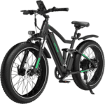 HITWAY E-Bike Mountainbike 26*4,0 Zoll Elektrofahrrad EMTB mit 48V15Ah Samsung Akku, 7 Gang shimano shimano Schaltwerk, Kettenschaltung, 250W Heckmotor, 720 Wh, Pedelec mit 2 Stoßdämpfer, APP Funktion E-Mountainbike für Erwachsene