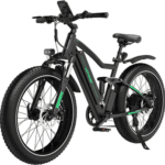 HITWAY E-Bike Mountainbike 26*4,0 Zoll Elektrofahrrad EMTB mit 48V15Ah Samsung Akku, 7 Gang shimano shimano Schaltwerk, Kettenschaltung, 250W Heckmotor, 720 Wh, Pedelec mit 2 Stoßdämpfer, APP Funktion E-Mountainbike für Erwachsene