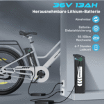 HITWAY E-Bike Cityrad 27,5 Zoll Elektrofahrrad für Damen Herren, Pedelec mit 36V 13Ah Akku, 1 Gang, 250W Heckmotor, 468 Wh, E-fahrräde, E-Citybike mit Schloss, Pumpe, APP – Bild 3