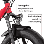 AGON E-Bike Faltrad Aurevia, 7 Gang Shimano Tourney Schaltwerk, Kettenschaltung, Heckmotor, 468 Wh, E Bike Klapprad 20" Pedelec für Damen Herren 155-195cm Elektrofahrrad – Bild 3