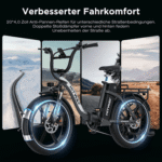 HITWAY E-Bike Faltrad 20*4,0 zoll Elektrofahrrad mit 48V18Ah Akku bis 70-140km, 7 Gang shimano shimano Schaltwerk, Kettenschaltung, Heckmotor, 864 Wh, Pedelec E Mountainbike mit StVZO APP NFC – Bild 4