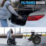 HITWAY E-Bike Faltrad 20*3,0 zoll Elektrofahrrad Pedelec mit 36V15,6Ah Akku, 7 Gang shimano shimano Schaltwerk, Kettenschaltung, Heckmotor, 561,6 Wh, Klappfahrrad E Mountainbike für Damen u. Herren – Bild 3