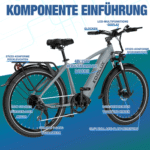 KOOLUX E-Bike Elektrofahrrad für Damen/Herren Reichweite 65-90 km elektro-cityrad, Heckmotor, 720 Wh, 27,5" Elektrofahrrad 7-Gang Shimano 48V15AH Herausnehmbare Batterie – Bild 3