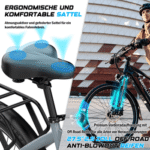 KOOLUX E-Bike Elektrofahrrad für Damen/Herren Reichweite 65-90 km elektro-cityrad, Heckmotor, 720 Wh, 27,5" Elektrofahrrad 7-Gang Shimano 48V15AH Herausnehmbare Batterie – Bild 5