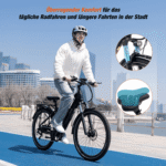 RCB E-Bike Pedelec G5 für Stadt und Gelände,27,5 Zoll Herren Elektrofahrrad,13Ah,40-70 km, 7 Gang, Kettenschaltung, Heckmotor, 468 Wh, APP, ebike Herren, Gepäckträger hinten – Bild 4