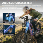 DUOTTS E-Bike Mountainbike Mountainbike E26 mit starkem Motor, 26x4’’ Reifen, 80 Nm, 8 Gang Shimano, Heckmotor, 960 Wh, , Stillvolles E-Mountainbike Elektrofahrrad für Gelände – Bild 5