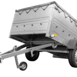 Anhänger kippbar Garden Trailer 201 KIPP mit zusätzlichen Bordwänden, Stützrad und Flachplane-Neu – [LTG_SITE_NAME]