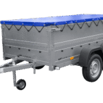 Anhänger mit zwei Achsen Garden Trailer 264/2 KIPP inkl. zusätzliche Bordwände und Flachplane-Neu