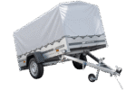 Anhänger Pkw 230×125 Garden Trailer 230 KIPP Unitrailer 750 kg mit Stützrad, Hochplane und Hochspriegel-Neu