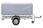 Anhänger Pkw 230×125 Garden Trailer 230 KIPP Unitrailer 750 kg mit Stützrad, Hochplane und Hochspriegel-Neu – Bild 3